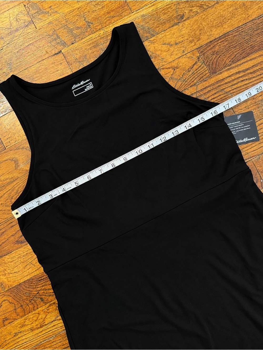 Eddie Bauer Aster Black Sleeveless Active Dress Empire Waist Size S NWT - Picture 9 of 16